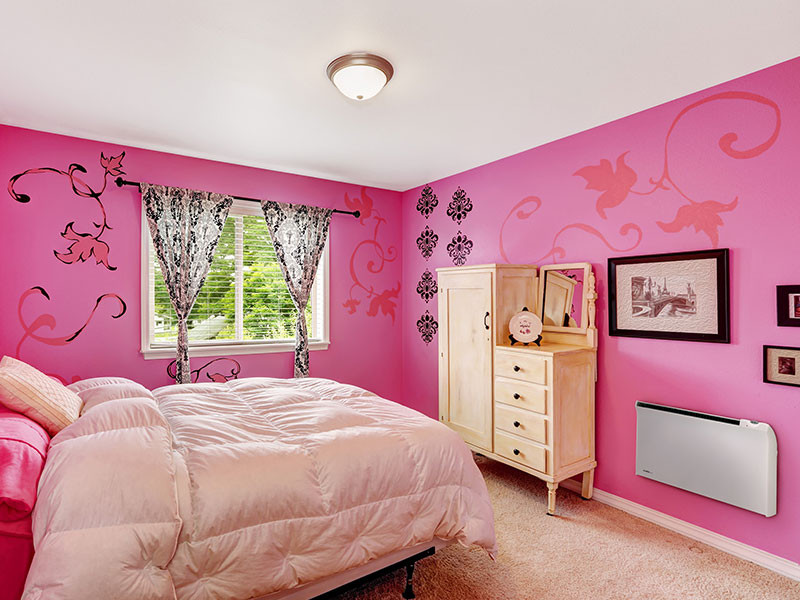 Glamox pink hálószoba